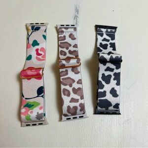 NWOT 3 elastic adjustable Apple Watch bands